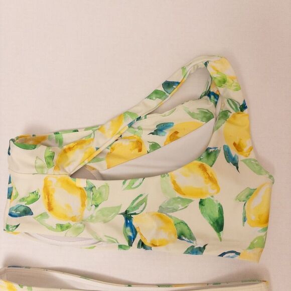 SUMMERSALT Sidestroke Bikini and High Leg High Rise Bottom Limoncello Size 4 - Picture 8 of 9